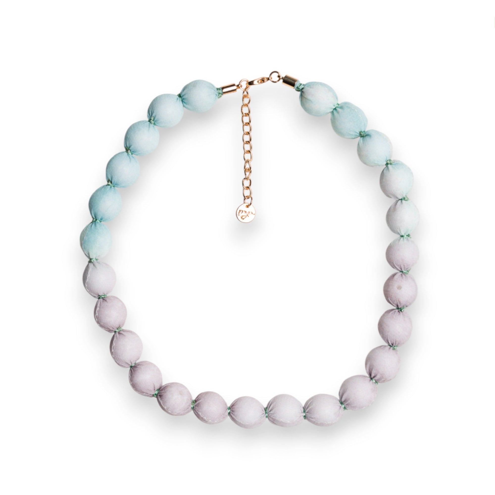 Collana girocollo con caramelle in cotone tono azzurro - Mya Accessories