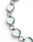 Collana girocollo con design circolare smaltato celeste - Mya Accessories
