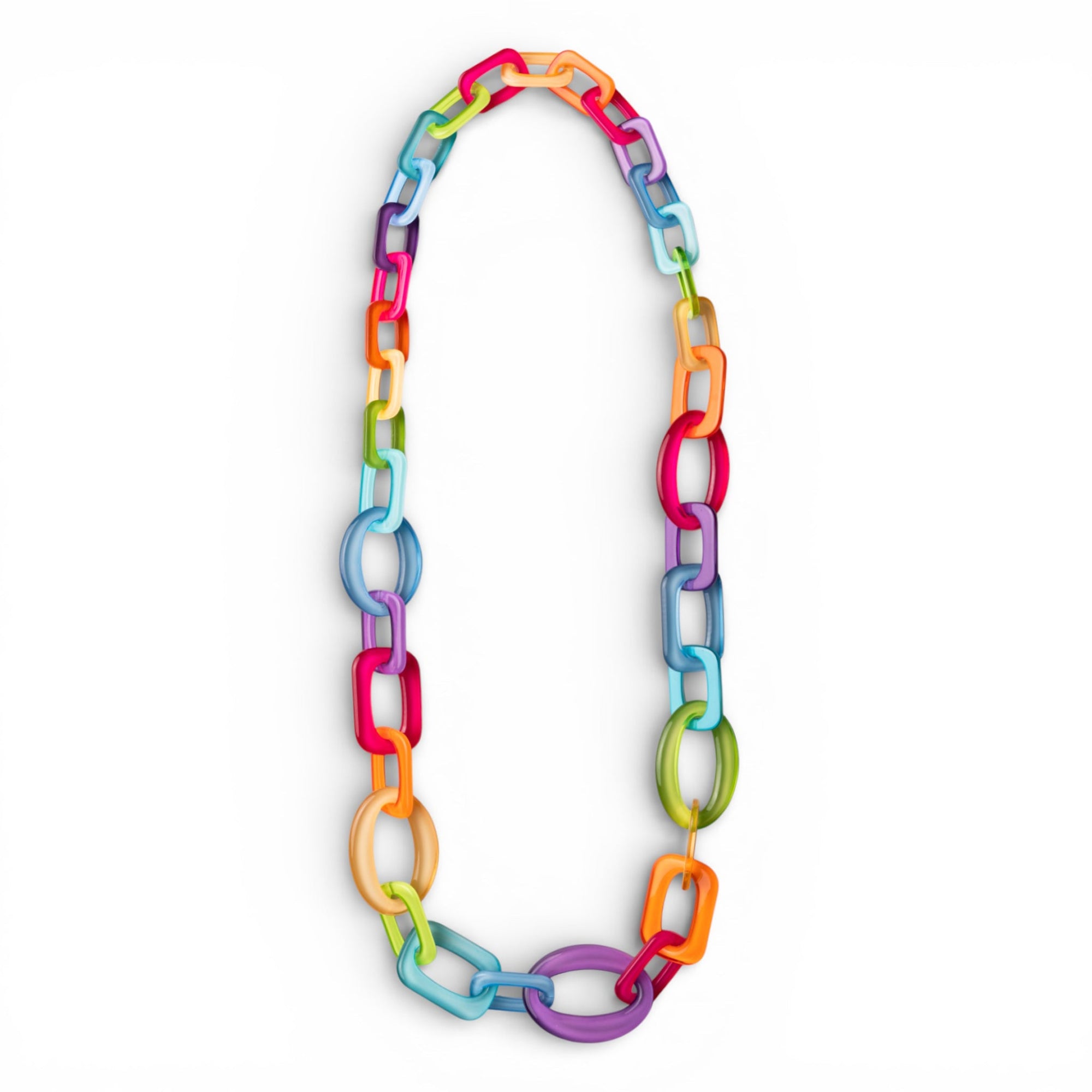 Collana lunga con catena in acrilico multicolore - Mya Accessories