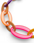 Collana girocollo con catena in acrilico multicolore - Mya Accessories