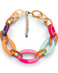 Collana girocollo con catena in acrilico multicolore - Mya Accessories