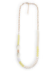 Collana lunga a catena con pietre in acrilico gialle - Mya Accessories