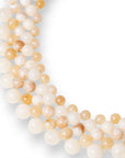Collana girocollo con sfere in acrilico intrecciate beige - Mya Accessories