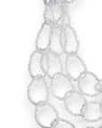 Collana multi fili strutturata con pietre in vetro grigio - Mya Accessories