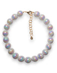 Collana girocollo con sfere in acrilico lucide grigie - Mya Accessories