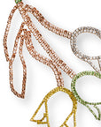 Collana girocollo in filo di strass con pietre in vetro design a tulipani multicolore - Mya Accessories