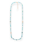 Collana lunga con pietre dure tono turchese - Mya Accessories
