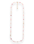 Collana lunga con pietre dure tono rosa - Mya Accessories