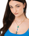 Collana a catena sottile con pendenti charms marini smaltati - Mya Accessories