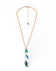 Collana a catena sottile con pendenti charms marini smaltati - Mya Accessories