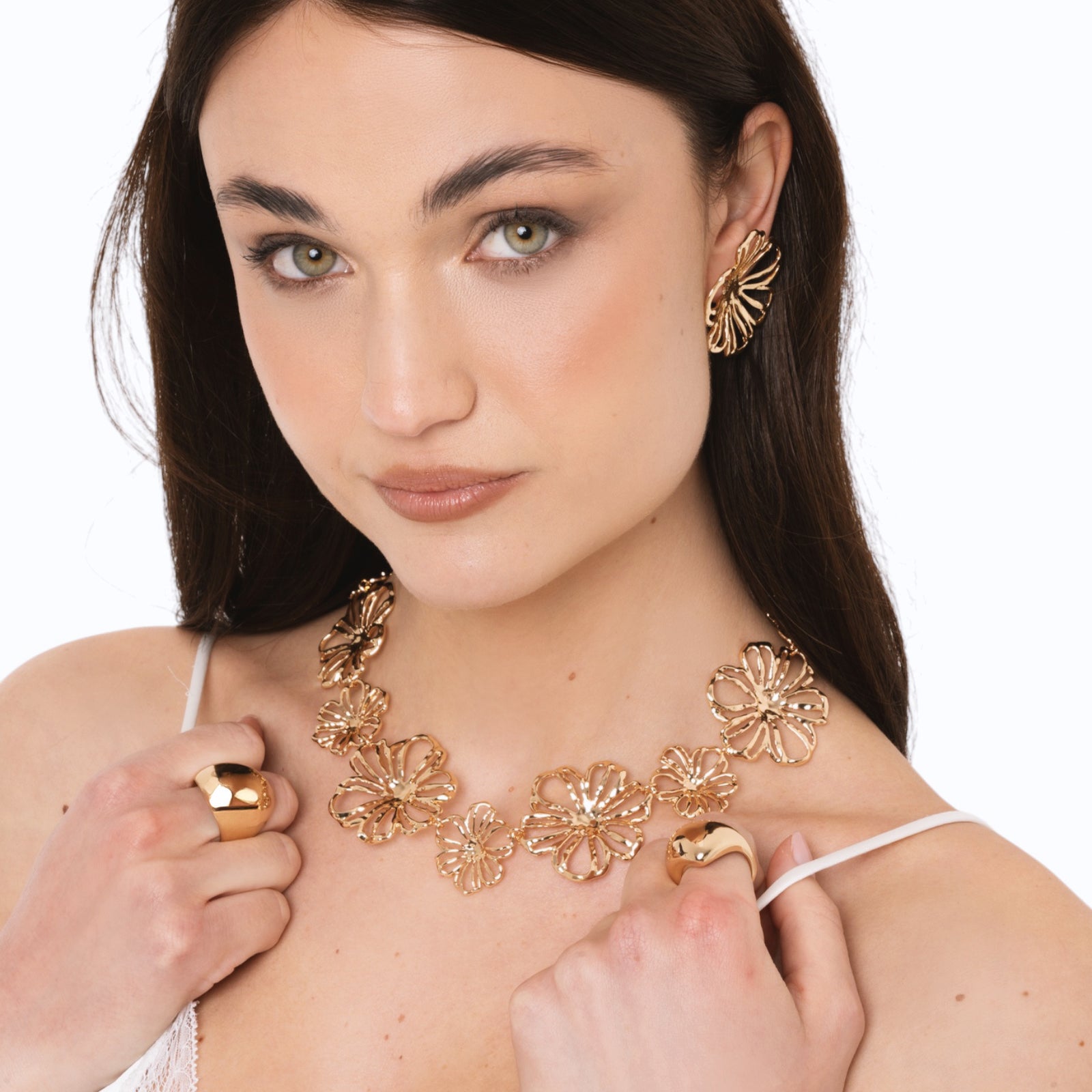 Collana girocollo in metallo con design a fiore - Mya Accessories