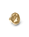 Anello elastico in metallo a base circolare martellata - Mya Accessories