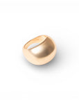 Anello in metallo lucido con fronte bombato - Mya Accessories