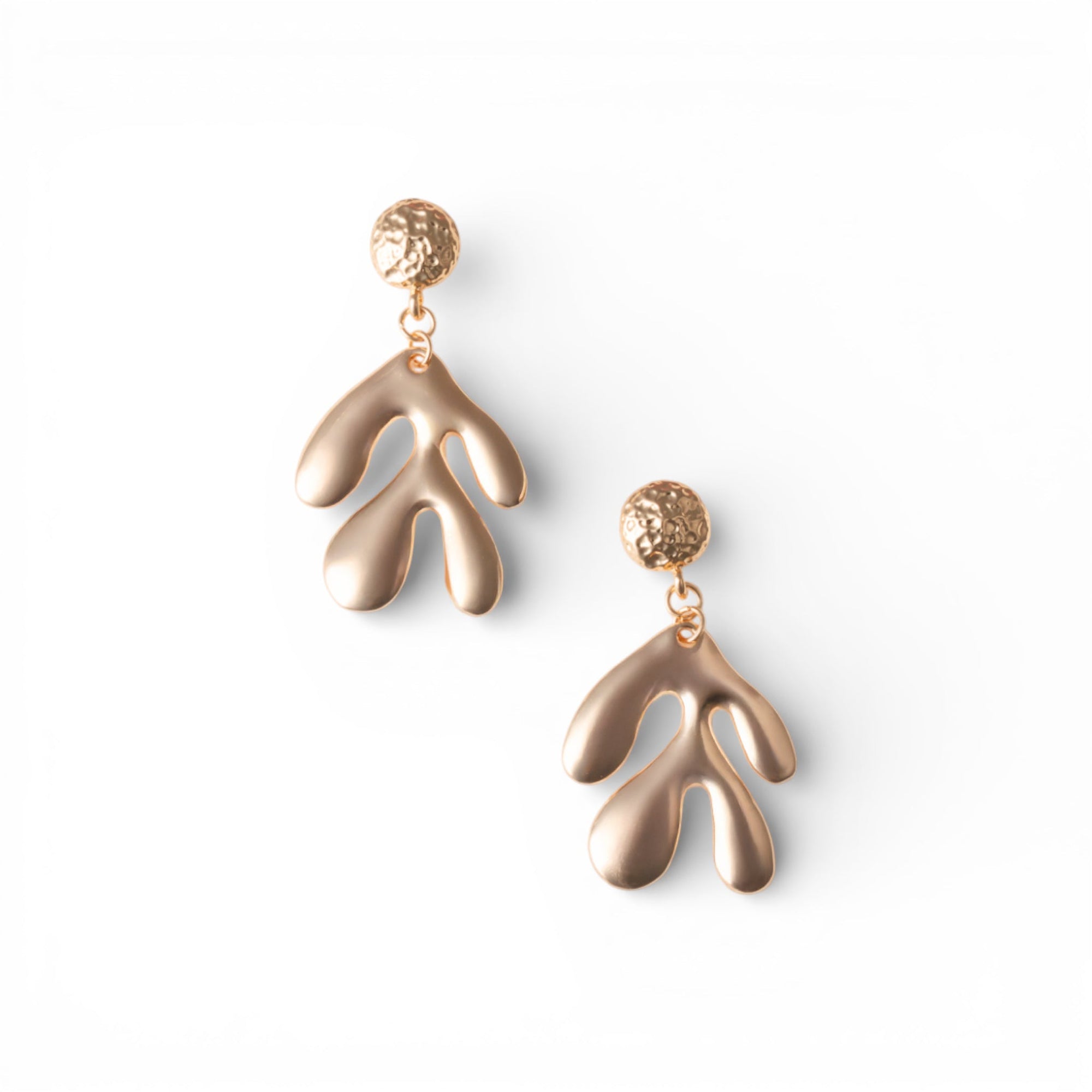 Orecchini pendenti in metallo con design a ramo di corallo - Mya Accessories