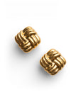 Orecchini con design quadrato rigato in acciaio - Mya Accessories