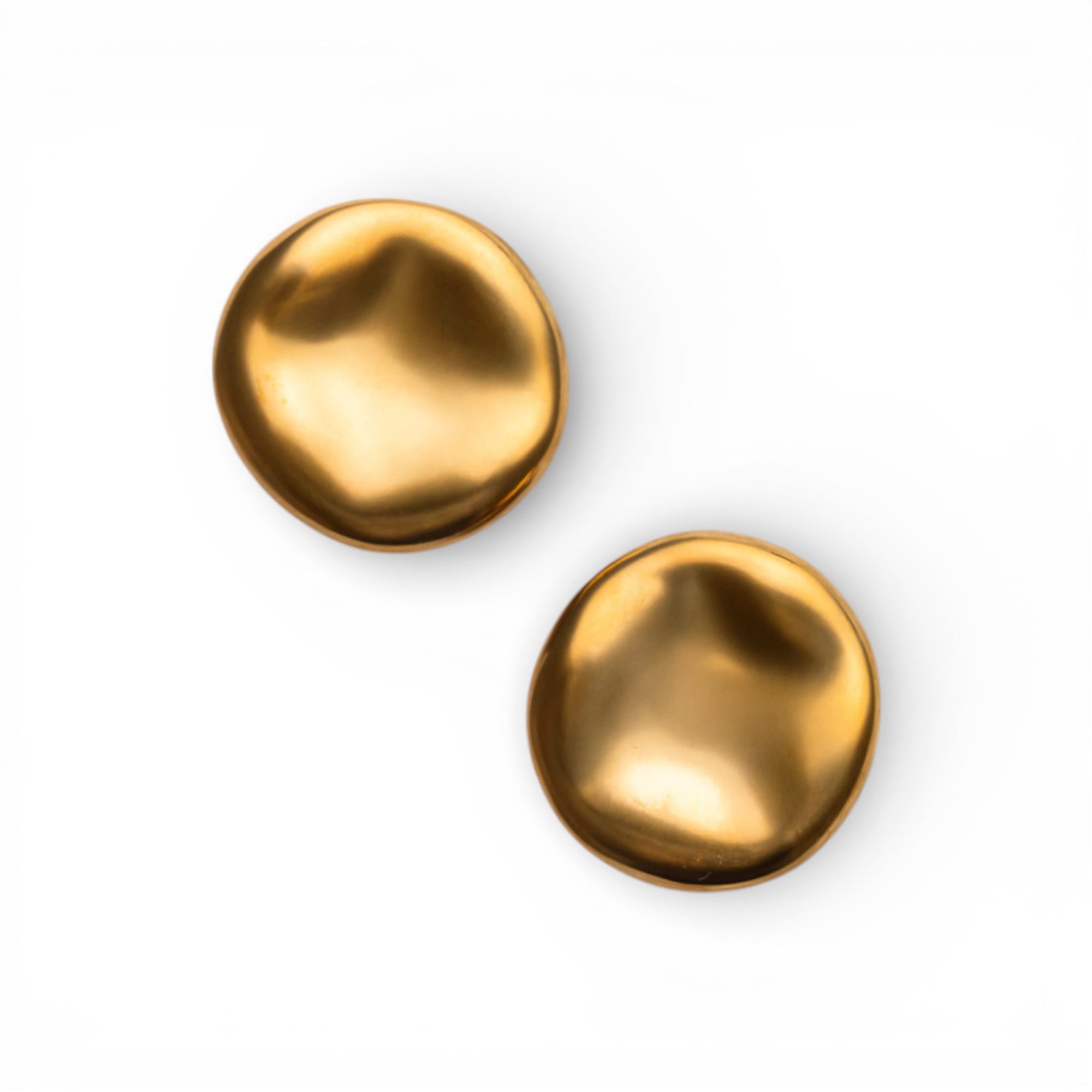 Orecchini in acciaio circolari martellati - Mya Accessories