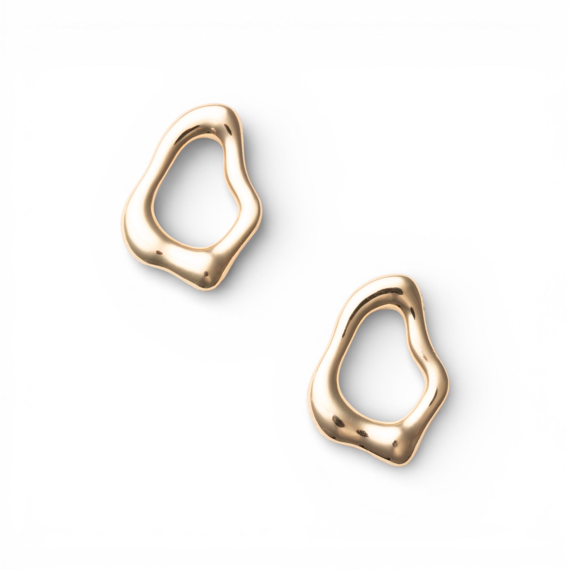 Orecchini in acciaio dal design astratto forato - Mya Accessories