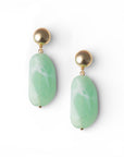 Orecchini pendenti con pietra in acrilico verde - Mya Accessories