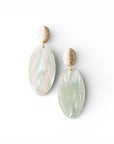 Orecchini pendenti con pietra ovale in acrilico verde - Mya Accessories