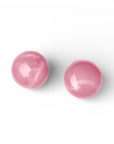 Orecchini a clip con pietra circolare in resina marmorizzata rosa - Mya Accessories