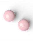 Orecchini a clip con pietra circolare in resina rosa chiaro - Mya Accessories