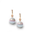 Orecchini a cerchietto con sfera lucida pendente in acrilico grigia - Mya Accessories