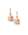 Orecchini a cerchietto con sfera lucida pendente in acrilico arancio - Mya Accessories