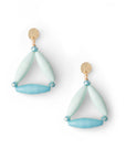 Orecchini pendenti con design triangolare tono azzurro - Mya Accessories