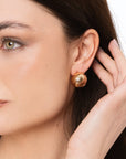 Orecchini a sfera in metallo lucido - Mya Accessories