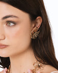 Orecchini in metallo con design a fiore - Mya Accessories