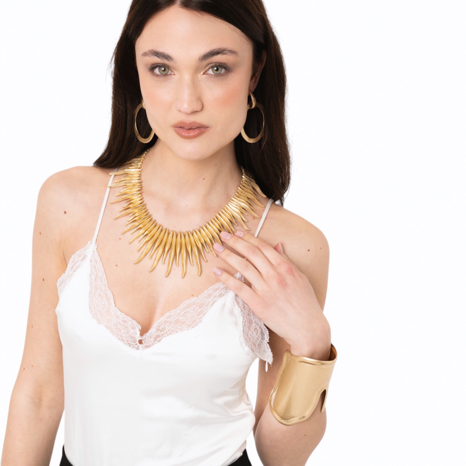 Collana girocollo in metallo con design a raggio di sole - Mya Accessories