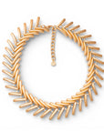 Collana girocollo in metallo con design a foglie stilizzate - Mya Accessories