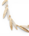 Collana girocollo in metallo con design a foglie - Mya Accessories