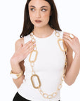 Collana lunga a catena grossa in metallo antichizzato - Mya Accessories