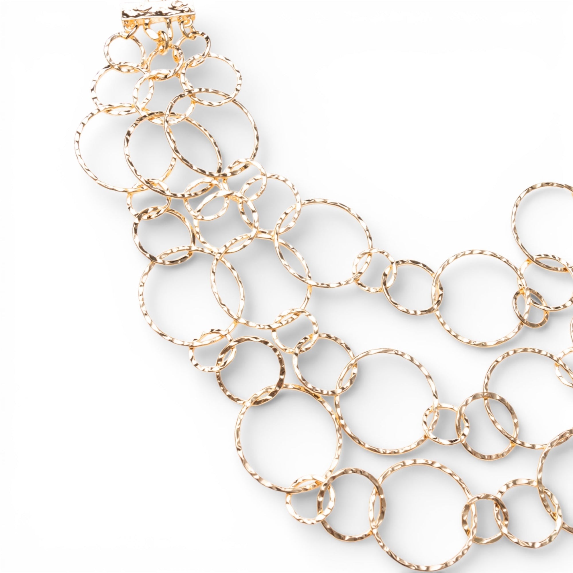 Collana lunga multi filo a catena circolare lucida - Mya Accessories