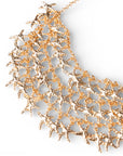 Collana girocollo a catena con cascata multi filo di stelle marine