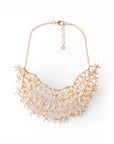 Collana girocollo a catena con cascata multi filo di stelle marine