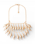 Collana girocollo a catena con cascata multi filo di conchiglie