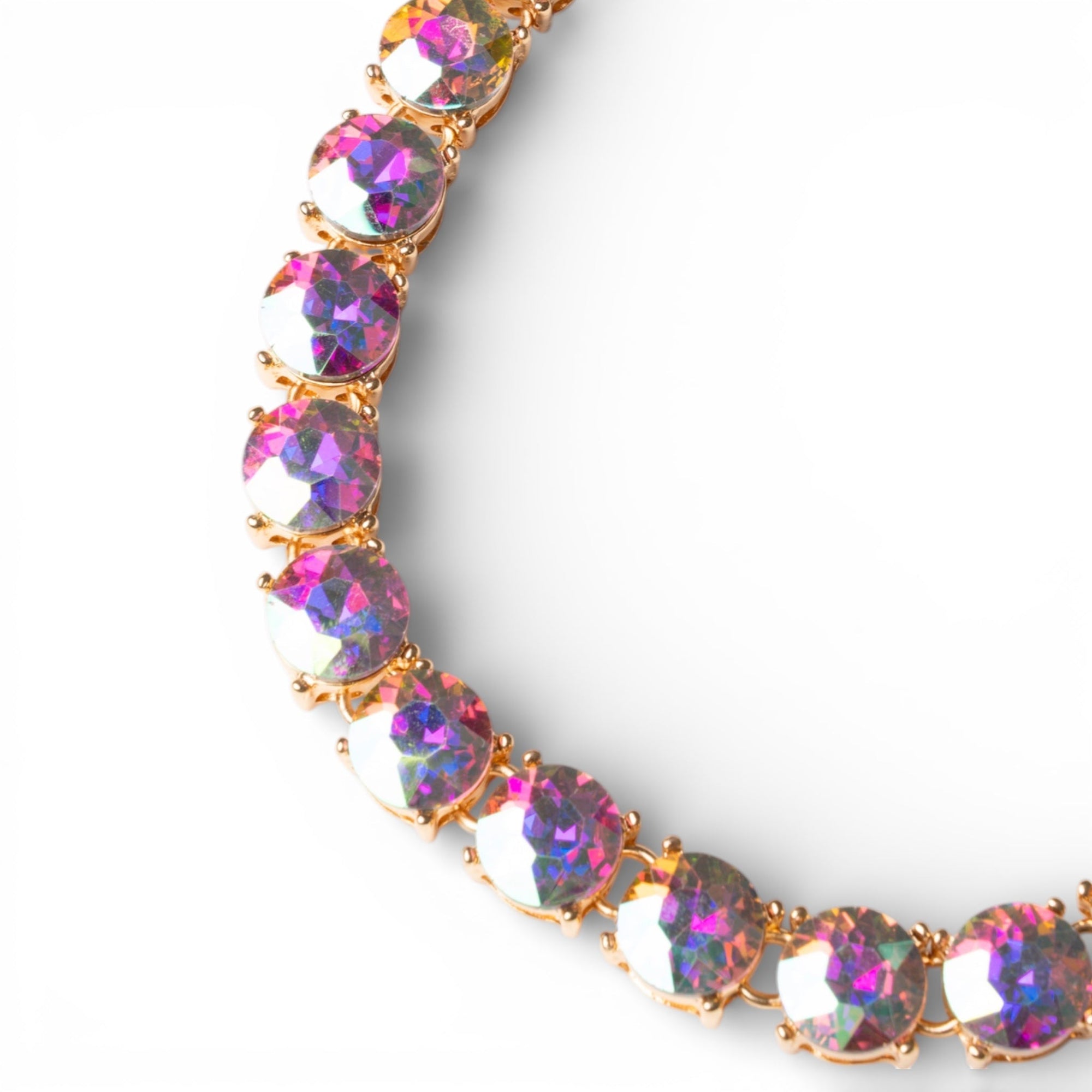 Collana girocollo a catena con pietre in vetro crystal - Mya Accessories