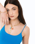 Collana girocollo a catena in metallo con pendente charms marini - Mya Accessories