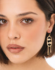 Orecchini pendenti in metallo con design marino - Mya Accessories