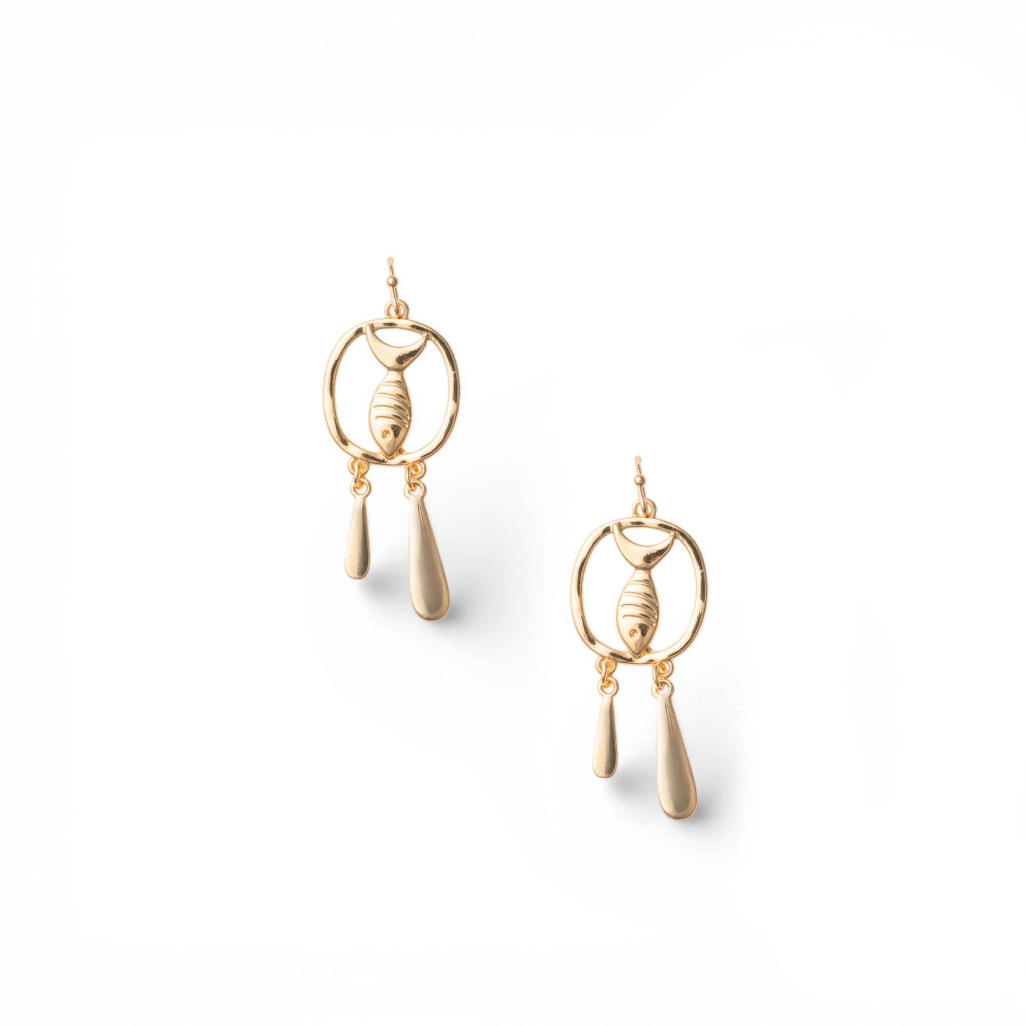 Orecchini pendenti in metallo con pesciolino - Mya Accessories