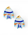 Orecchini pendenti in acrilico a pesciolino multicolore - Mya Accessories