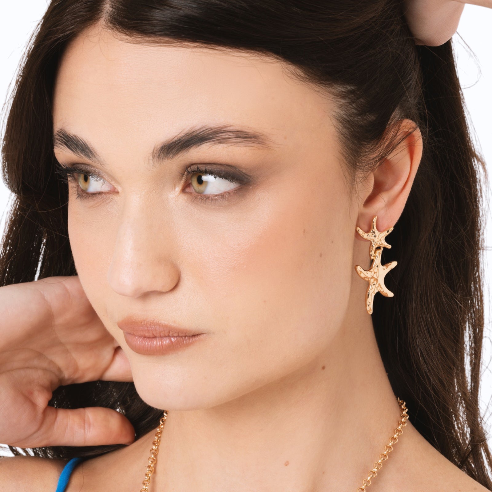Orecchini pendenti in metallo con stelle marine - Mya Accessories