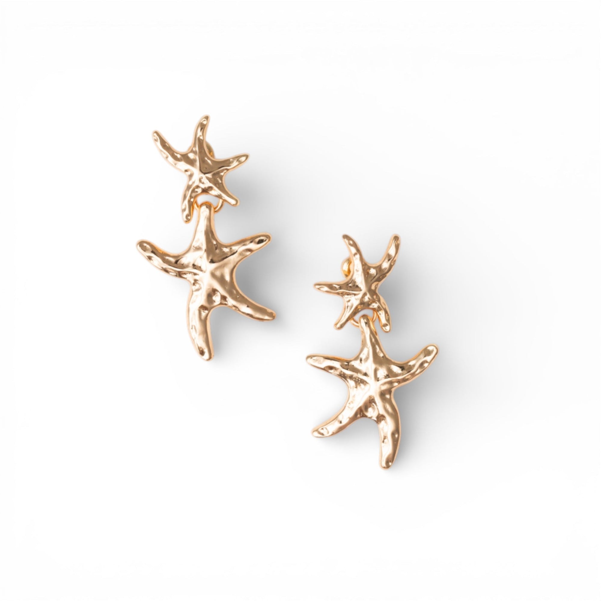 Orecchini pendenti in metallo con stelle marine - Mya Accessories