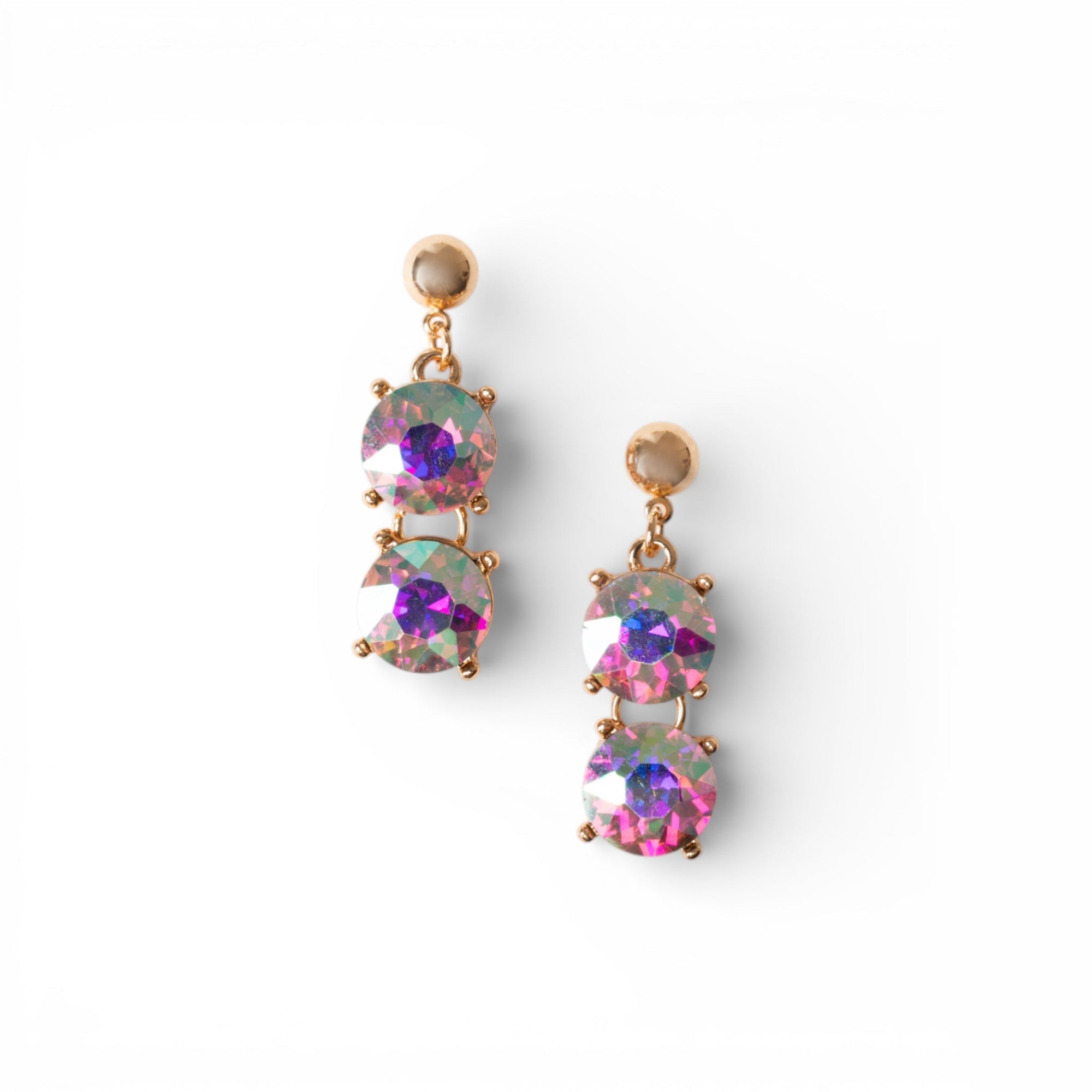 Orecchini pendenti con pietre in vetro crystal - Mya Accessories