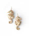 Orecchini pendenti in metallo con cavalluccio marino - Mya Accessories