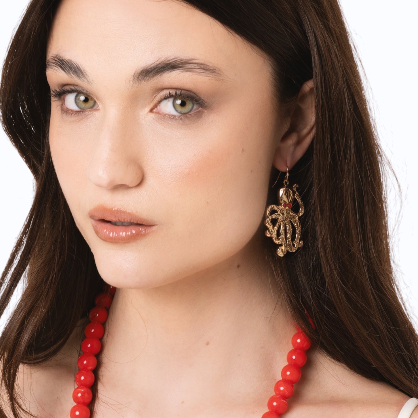 Orecchini pendenti in metallo con polipetto - Mya Accessories