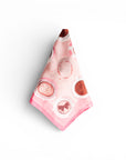 Foulard in seta con stampa a tazzine da caffè tono rosa - Mya Accessories
