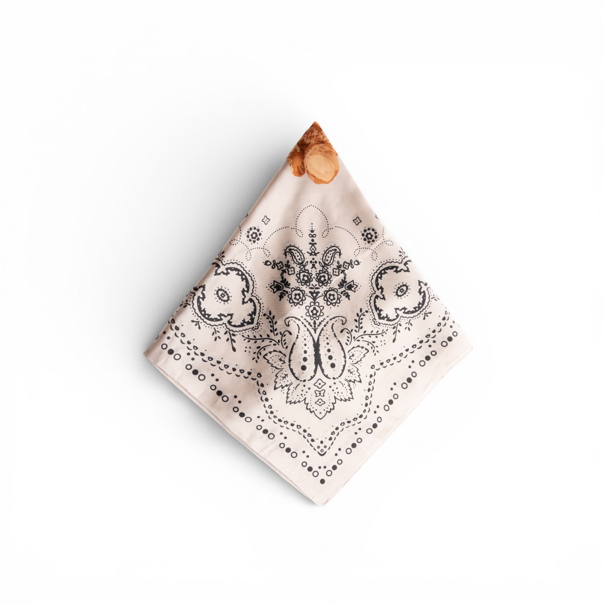 Foulard in seta tortora con stampa ad orsacchiotto - Mya Accessories